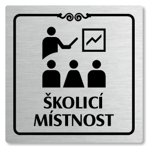 Školicí místnost, 100x100mm, stříbrná, Texas